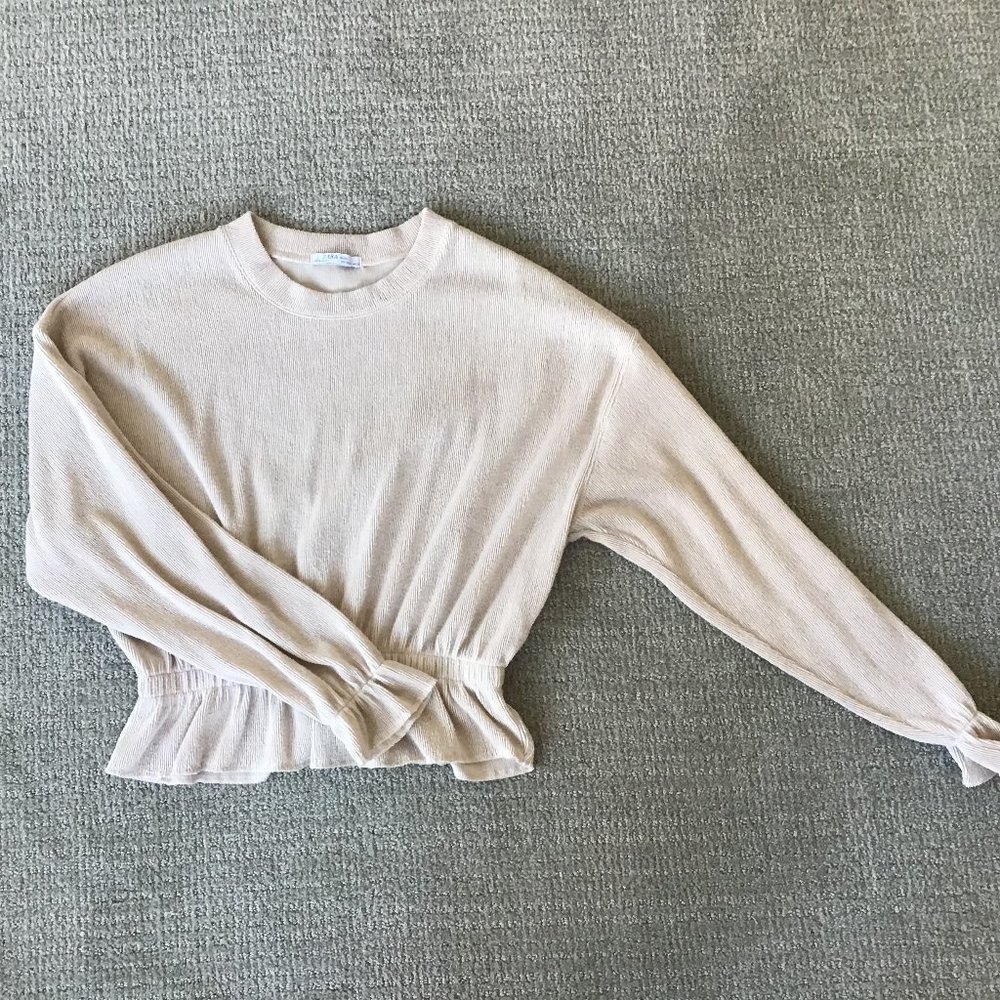 Soft Waffle Cream Sweater